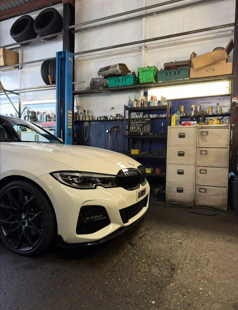 BMW inside Alions Garage workshop